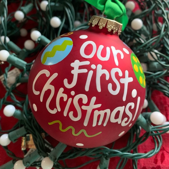 Coton Colors Our First Christmas Glass Ornament - Picture 2 of 5